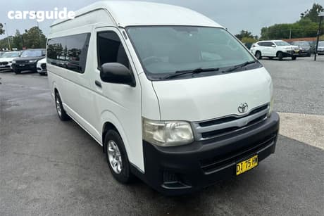 White 2012 Toyota HiAce Bus Commuter