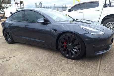 Grey 2020 Tesla Model 3 Sedan Performance