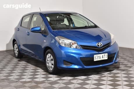 Blue 2012 Toyota Yaris Hatchback Yr