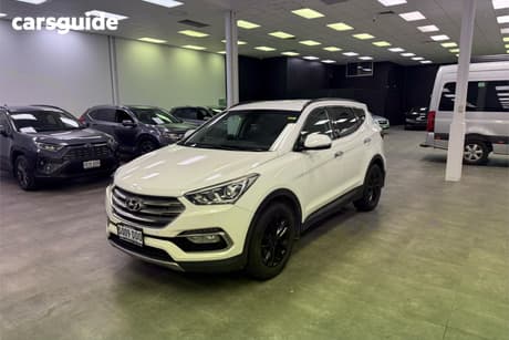 White 2016 Hyundai Santa FE Wagon Elite Crdi (4X4)