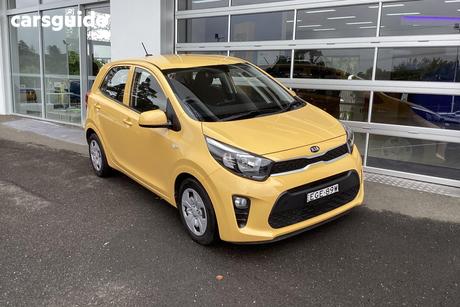 Yellow 2020 Kia Picanto Hatchback S