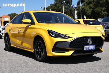 Yellow 2024 MG MG5 Sedan Essence