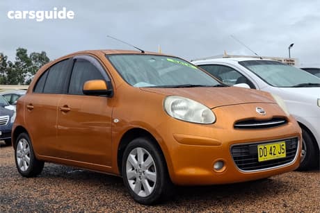 Orange 2010 Nissan Micra Hatchback Ti