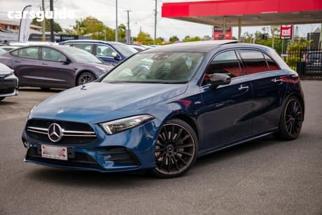 Blue 2021 Mercedes-Benz A35 Hatchback 4Matic