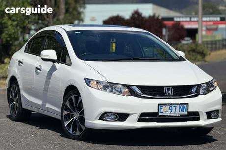 White 2015 Honda Civic Sedan Sport