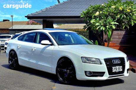 White 2010 Audi A5 Hatchback Sportback 3.0 Tdi Quattro