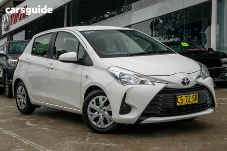 White 2019 Toyota Yaris Hatchback Ascent