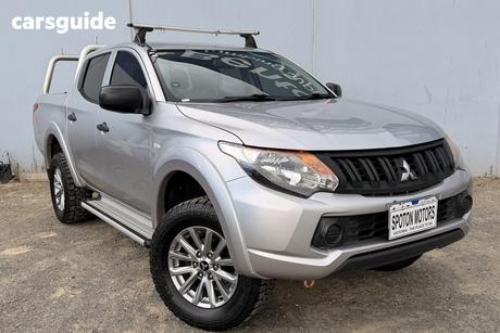 Silver 2017 Mitsubishi Triton Dual Cab Utility Glx Plus (4X4)
