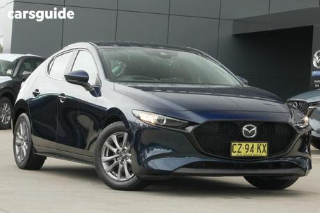 Blue 2020 Mazda 3 Hatchback G20 Pure