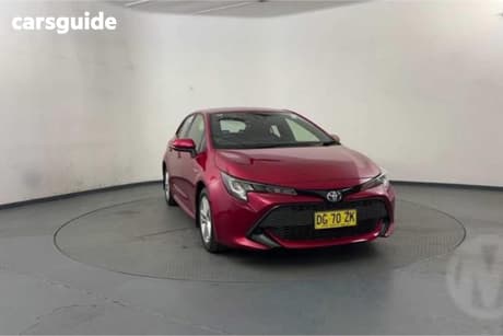 Red 2022 Toyota Corolla Hatchback Ascent Sport Hybrid