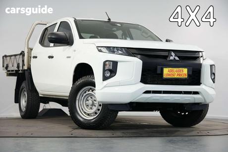 White 2020 Mitsubishi Triton Double Cab Chassis Glx Adas (4X4)