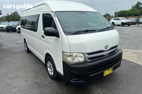 White 2012 Toyota HiAce Bus Commuter