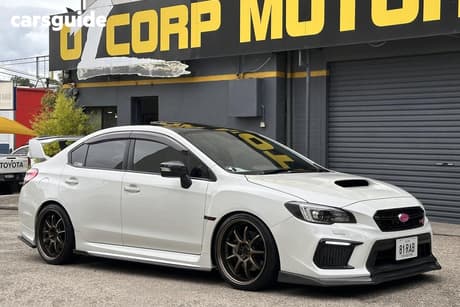 White 2015 Subaru WRX Sedan Sti Premium