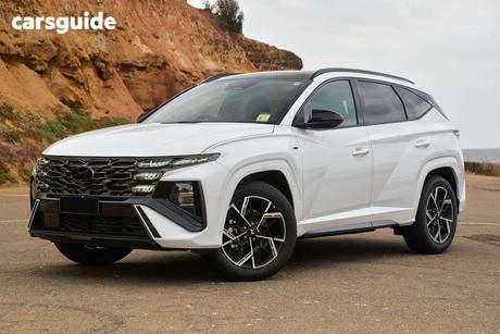 White 2026 Hyundai Tucson Wagon Premium N Line Hybrid (Awd)