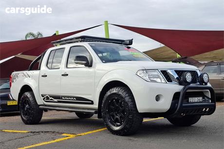 White 2012 Nissan Navara Dual Cab Pick-up St (4X4)