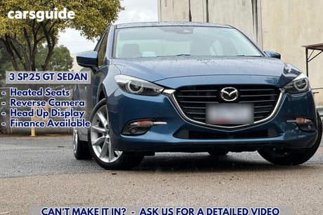 Blue 2017 Mazda 3 Sedan Sp25 Gt