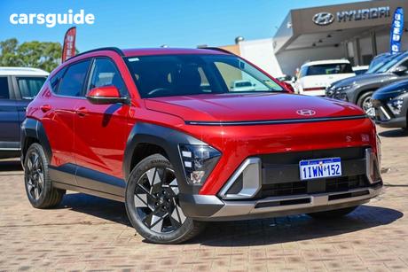Red 2025 Hyundai Kona Wagon Hybrid Elite