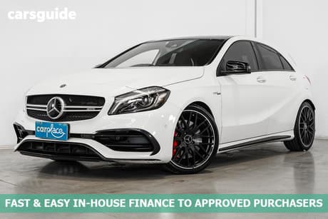 White 2017 Mercedes-Benz A45 Hatchback 4Matic (Fuel Efficient)
