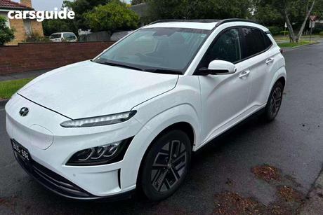 White 2021 Hyundai Kona Wagon Highlander Electric Std Range