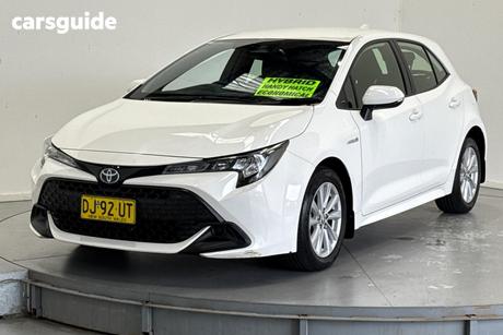 White 2023 Toyota Corolla Hatchback Ascent Sport Hybrid