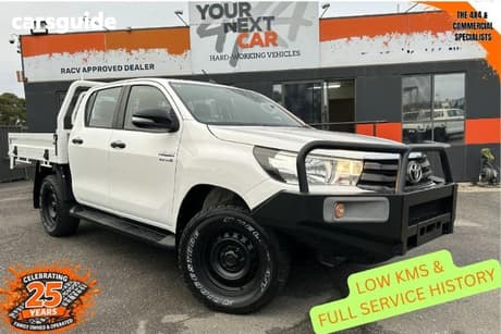 White 2018 Toyota Hilux Dual Cab Chassis Sr (4X4)