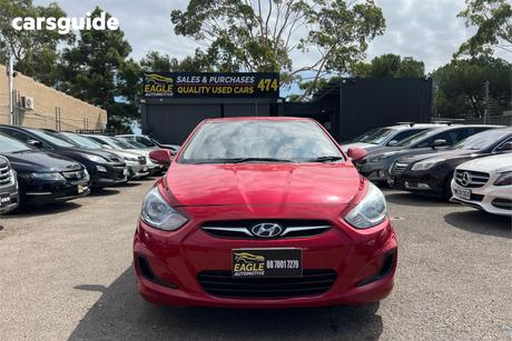 Red 2013 Hyundai Accent Hatchback Active