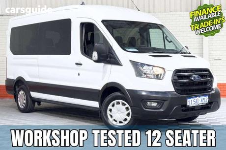 White 2021 Ford Transit Bus 410L (Rwd) Srw