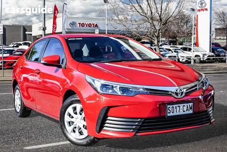 Red 2019 Toyota Corolla Sedan Ascent