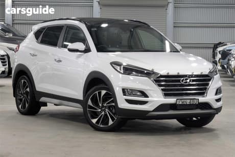 White 2020 Hyundai Tucson Wagon Highlander (Awd)