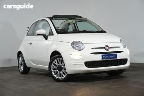 White 2019 Fiat 500 Convertible Pop