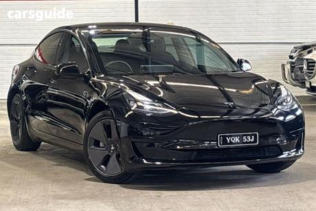 Black 2022 Tesla Model 3 Sedan Rear-Wheel Drive