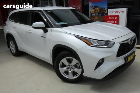 White 2023 Toyota Kluger Wagon Gx Hybrid Awd + Opt Colour
