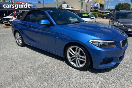 Blue 2016 BMW 220I Convertible Sport Line