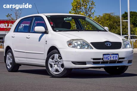 White 2002 Toyota Corolla Hatchback Conquest Seca