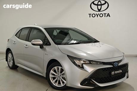 Silver 2025 Toyota Corolla Hatchback Ascent Sport Hybrid