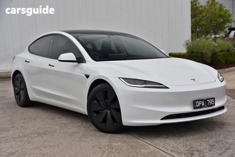 White 2024 Tesla Model 3 Sedan Rear-Wheel Drive