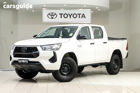 White 2024 Toyota Hilux Double Cab Pick Up Workmate (4X4)