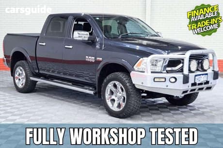 Grey 2019 RAM 1500 Crew Cab Utility Laramie (4X4) Fd3.9