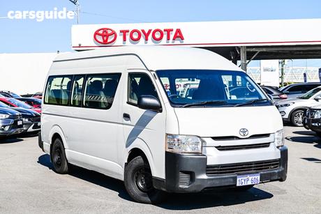 White 2015 Toyota HiAce Bus Commuter