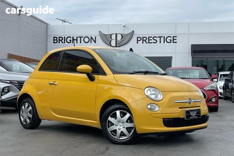 Yellow 2014 Fiat 500 Hatchback Pop