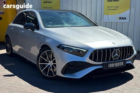 Silver 2023 Mercedes-Benz A35 Sedan 4Matic Mhev