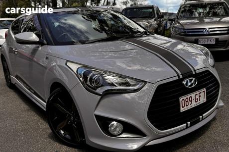 Grey 2013 Hyundai Veloster Coupe Sr Turbo