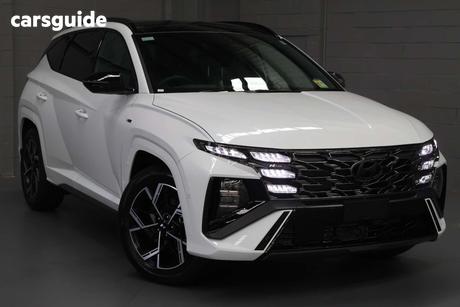 White 2026 Hyundai Tucson Wagon Elite Hybrid N Line (Awd)