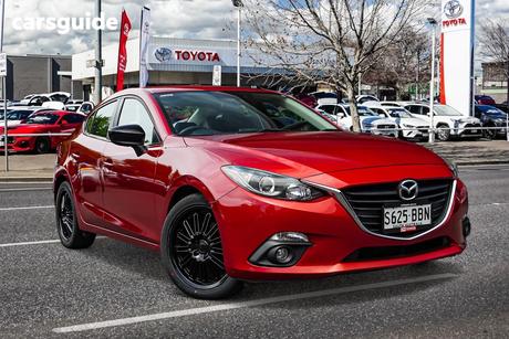 Red 2014 Mazda 3 Sedan Sp25