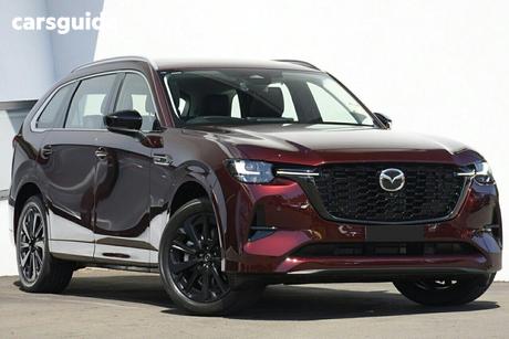 Red 2025 Mazda CX-80 Wagon G40E Gt