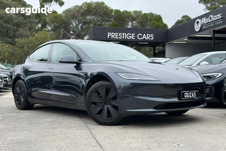 Grey 2025 Tesla Model 3 Sedan Rear-Wheel Drive