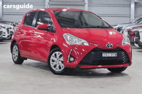 Red 2018 Toyota Yaris Hatchback Sx
