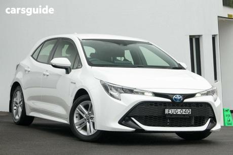 White 2022 Toyota Corolla Hatchback Ascent Sport Hybrid