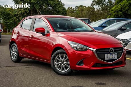 Red 2017 Mazda 2 Hatchback Maxx