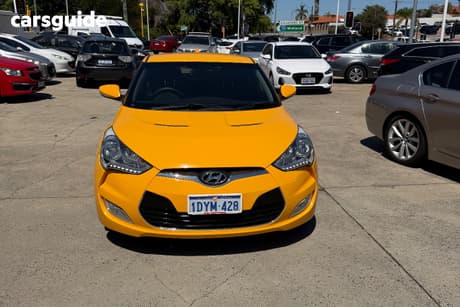 Yellow 2012 Hyundai Veloster Coupe